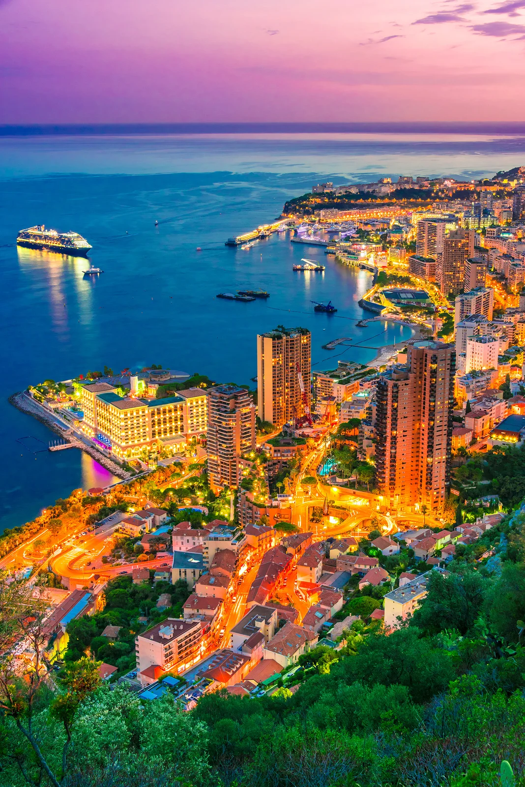 Monaco au crépuscule